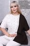Women's Plus Size Summer High Quality Viscose Mother of Pearl Detailed Blouse Bat Sleeve Oversized Combed Cotton Beaded T-Shirt - 7
