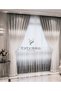 Olympos Grey Silver Anthracite Laced Color New Fashion Right/Left Tooling Tulle Background Curtain - 3