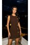 Golt Button Detail Striped Pencil Dress - 4