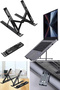 Metal Stand Adjustable Black Color Laptop Stand Tablet Holder with Wrist Support Mousen Pad - 6