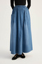 Blue Denim Skirt - Cross- Detailed - 5