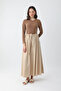 Gathered Waist Skirt Stone - 2