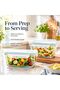 Rectangular Glass Storage Container 1000 ml Leakproof Microwave Safe BPA Free MCRB-100 - 4