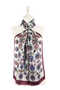 Plum Iznik Pattern Silk Scarf