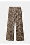 Satin pants with leopard print - 3