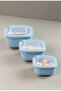 Set of 6 Vacuum Leakproof Storage Containers Suitable for Microwave and Freezer Use 2X(600-1100-1800 ml) - 5