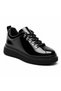 Black Shiny Patent Leather Men's Sneaker - Comfortable Sole for Daily Casual Walking Sports Shoes Kb X4