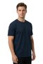 Navy Blue Color Regular Fit Cotton Men's T-Shirt - 2