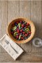 Mia - 23 cm Bamboo Ikeanatural Salad Bowl, Presentation Bowl, Decorative Bowl, Nordic Bowl - 7