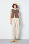 Women's Stone Premium Fabric Oversize Trousers 31085 - 2