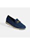 Women's Navy Blue Suede Desacomfort Casual Shoes - 5