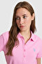 Women's Violet Polo Collar Basic T-Shirt 50321818-Vr037 - 2