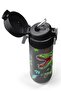 Kids Black Gray Dinosaur Patterned Steel Thermos with Straw and Direct Drinking 500 ml 31946 - 2