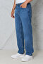 Men's blue baggy jeans - relaxed fit casual denim jeans - 4