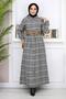 Button Detailed Dress Black 19166 - 3