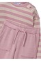 Girl's Striped Suit Pink - 8
