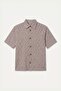 Boxy Fit Short Sleeve Checkered Burgundy Shirt H3727Ax26Sm - 7