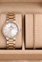 Women's Wristwatch Rose-Silver Color Steel Band & Case Sddk094 - 3