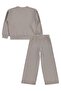 Stone Printed Tracksuit Set for 10-13 Years Old - Beige - 5