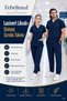Navy Stretch Fabric Unisex Batwing Sleeve Nurse and Doctor Uniform Set Scrubs Hospital Uniform - 8