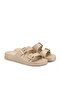 Women's Buckle Slippers S10327 Habana Metalico - 2