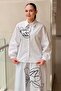 Piping Flower Embroidered Shirt Skirt Set - 3