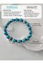 Certified 8 mm Zircon Stone, Turquoise, Hematite Natural Stone Bracelet - 2
