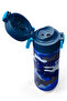 Kids Navy Blue Cobalt Blue Camouflage Patterned Straw and Direct Drinking Steel Thermos 500 ml 31889 - 4