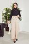 Waist Elastic Detailed Loose Trousers-Stone - 6