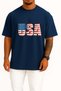 Oversize United States of America - United States of America Chest Design Unisex T-Shirt