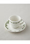Wild Blossom Bone Porcelain 4 Piece Coffee Cup Set for 2 People 90 ml Green - 3