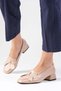 Brenda Nude Colored Blunt Toe Low Heeled Women's Shoes - 2