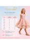 Girl's Layered Tulle Dress with Appliques and Feathered Sleeves, 4-10 Years Old, Special Occasion, Birthday, Wedding, Graduation - 8
