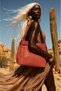 Coral Leather Women's Shoulder Bag