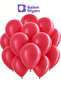 10 Red Metallic Balloons - Metallic Shiny Balloons