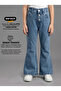 Girl's Elastic Waist Stretch Fabric Flared Jeans