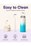 زجاجة مياه يومية سعة 32 أونصة، بتصميم ساحلي منعش وسهل التعرف عليه، قارورة مياه باردة من الفولاذ المقاوم للصدأ مع غطاء بزر ضغط وحلقة محمولة - 6