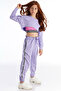 Modern Romance Striped Girl's Combed Cotton Sweatpants - 2