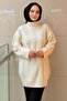 Sequined Knitted Patterned Turtleneck Sweater - 2
