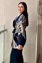 Organza Brocade Fabric Combination Jacket and Pants Set - 3