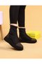 Afron Black Color Gold Color Stone Detailed Winter Women's Boots - 2