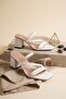 Women's White Stylish 5 cm Heeled Slippers Nk20888 - 3