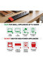Power Strip Extension Board with 5 Universal Sockets, 3 M Heavy Duty Cable, Individual Switche - 5