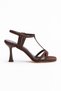 Women's Thin Heeled Stylish Evening Dress Shoes Brown Seferi̇-F - 2
