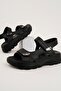 Women's Black Color Velcro Comfortable Smart Padded Poly Sole Sandals -Lightweight Sandal Expedition2035 - 4