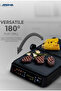Smart Grill Pro 2000W Electric Contact Grill with 180° Opening, Dual Temperature Control, Non-Stick - 2