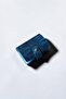 Transparent Card Holder 20 Compartments Genuine Leather Small Card Holder Business Card Holder 9.5 X 7 cm Blue - 2