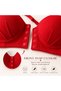 Red Push-Up Bra with Front Buttons – Adjustable Straps and Comfortable Fit (Applyable to All Products, Don'T Miss Out on the Buy 3 Get 2 Promotion) - 3