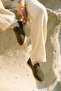 Robert Khaki Genuine Leather Handmade Men's Espadrille - 3
