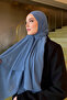 Crepe Chiffon Shawl - Blue